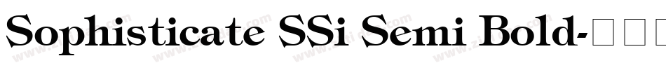 Sophisticate SSi Semi Bold字体转换